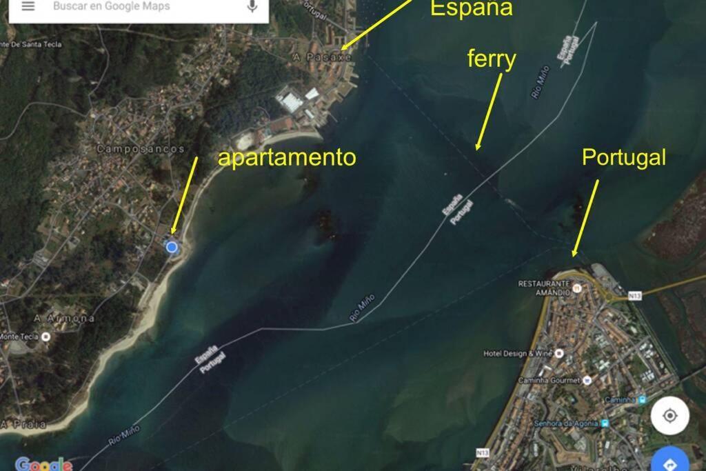 Apartamento En Primera Linea De Playa A Guarda Eksteriør billede